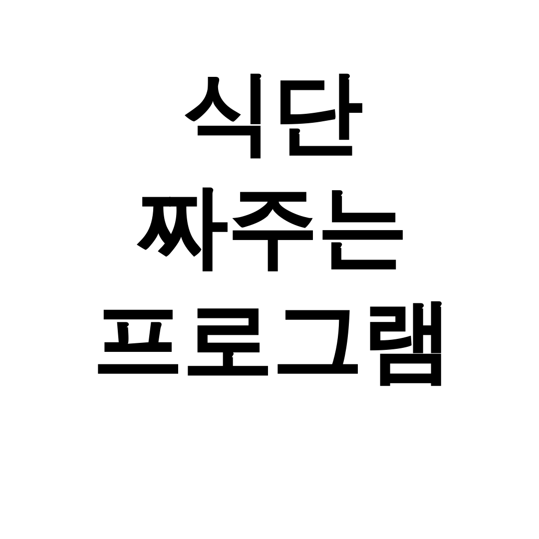 식단 짜주는 프로그램