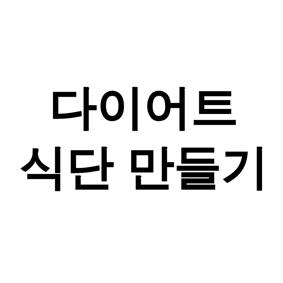 다이어트 식단 만들기